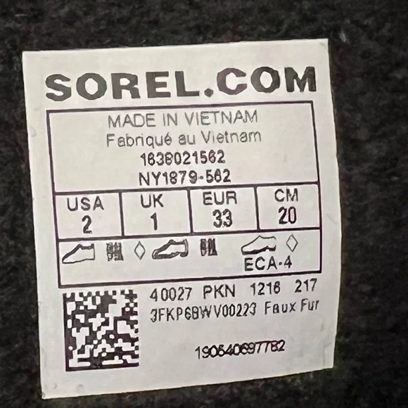 Sorel PAC Boots Purple Textile
Waterproof Rubber Removable Lining Size 2 - Picture 10 of 12